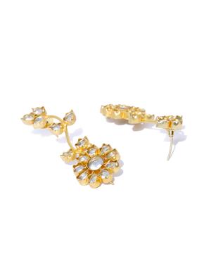 gold brass drop earring - 16889031 - Standard Image - 2