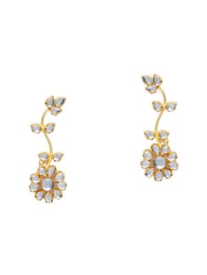 gold brass drop earring - 16889031 - Standard Image - 3