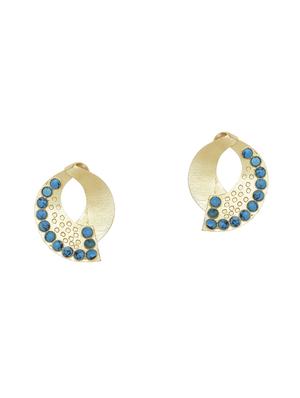 blue brass drop earring - 16889033 - Standard Image - 3