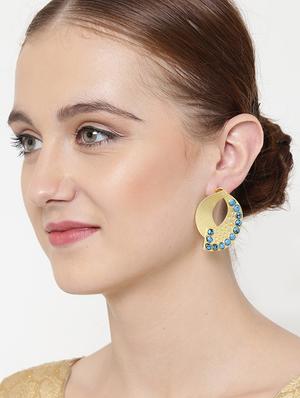 blue brass drop earring - 16889033 - Standard Image - 4