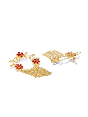 red brass drop earring - 16889046 - Standard Image - 2