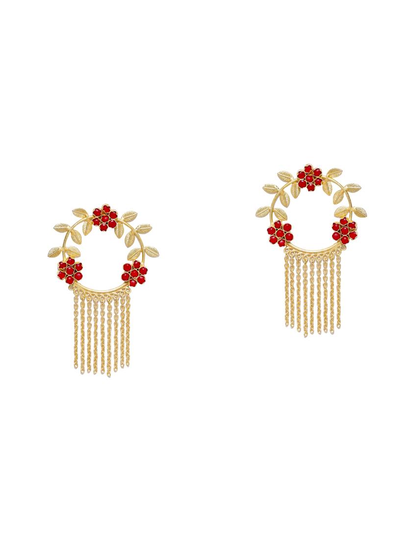 red brass drop earring - 16889046 - Zoom Image - 3