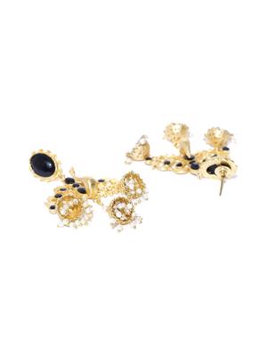 black brass jhumka earring - 16889050 - Standard Image - 2