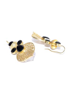 black brass drop earring - 16889052 - Standard Image - 2