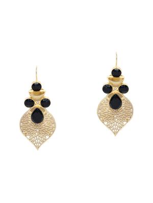 black brass drop earring - 16889052 - Standard Image - 3