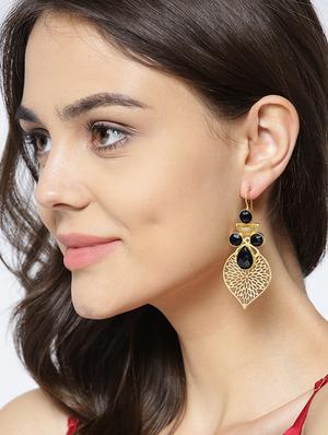 black brass drop earring - 16889052 - Standard Image - 4