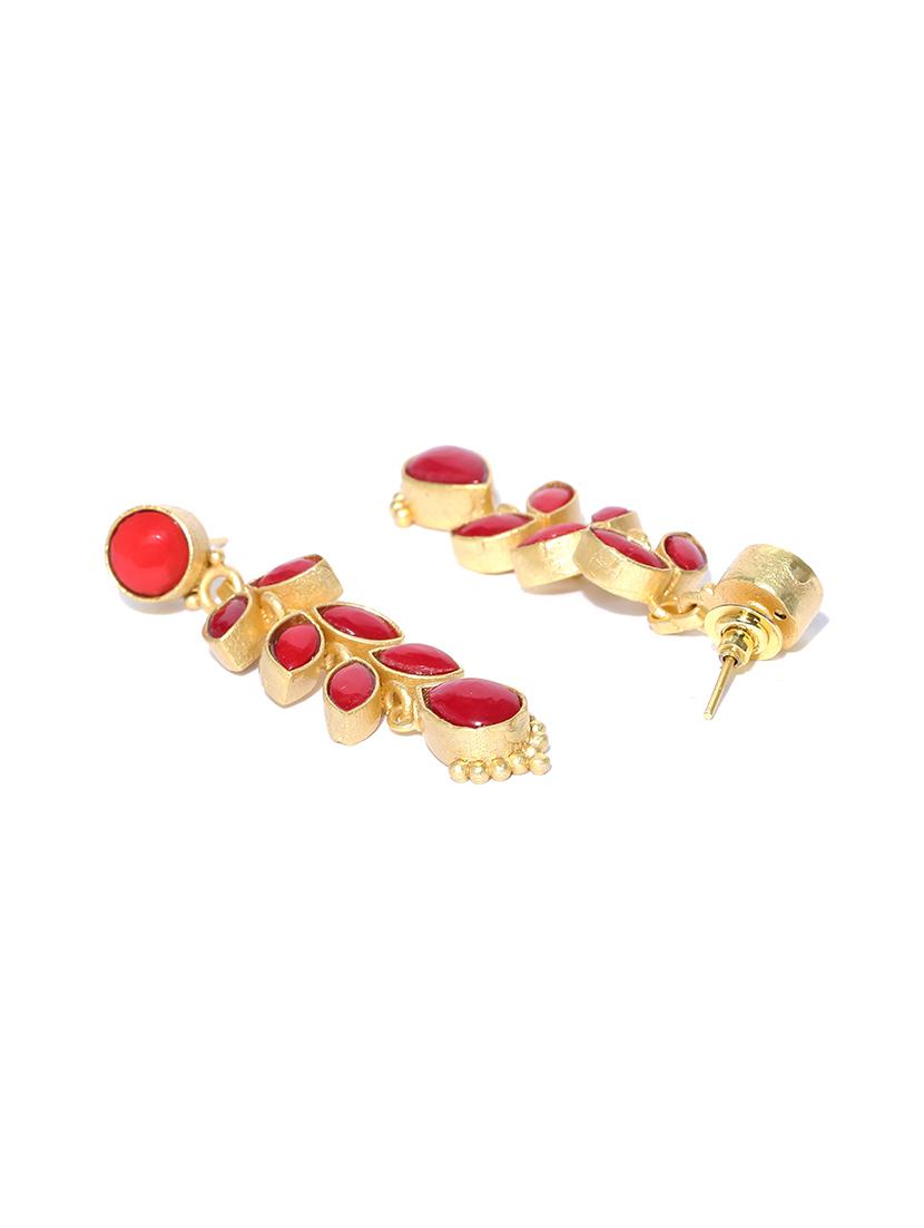 red metal drop earring - 16889058 - Zoom Image - 2