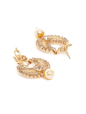 gold metal chandellier earring - 16889062 - Standard Image - 2