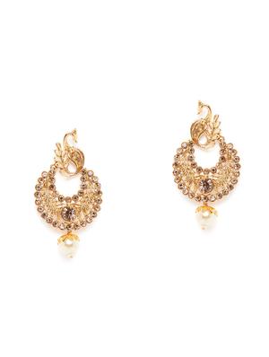 gold metal chandellier earring - 16889062 - Standard Image - 3