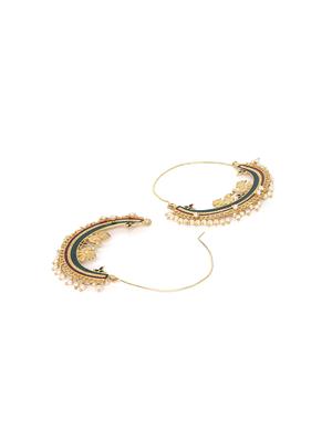 multi colored brass hoop earring - 16889078 - Standard Image - 2