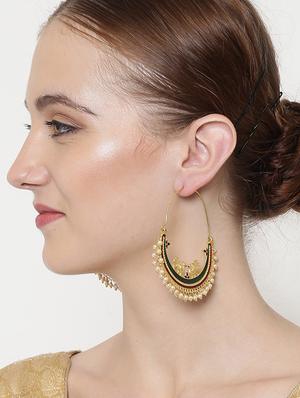 multi colored brass hoop earring - 16889078 - Standard Image - 3
