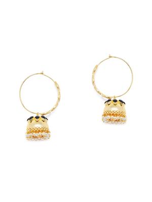 black brass hoop earring - 16889088 - Standard Image - 3
