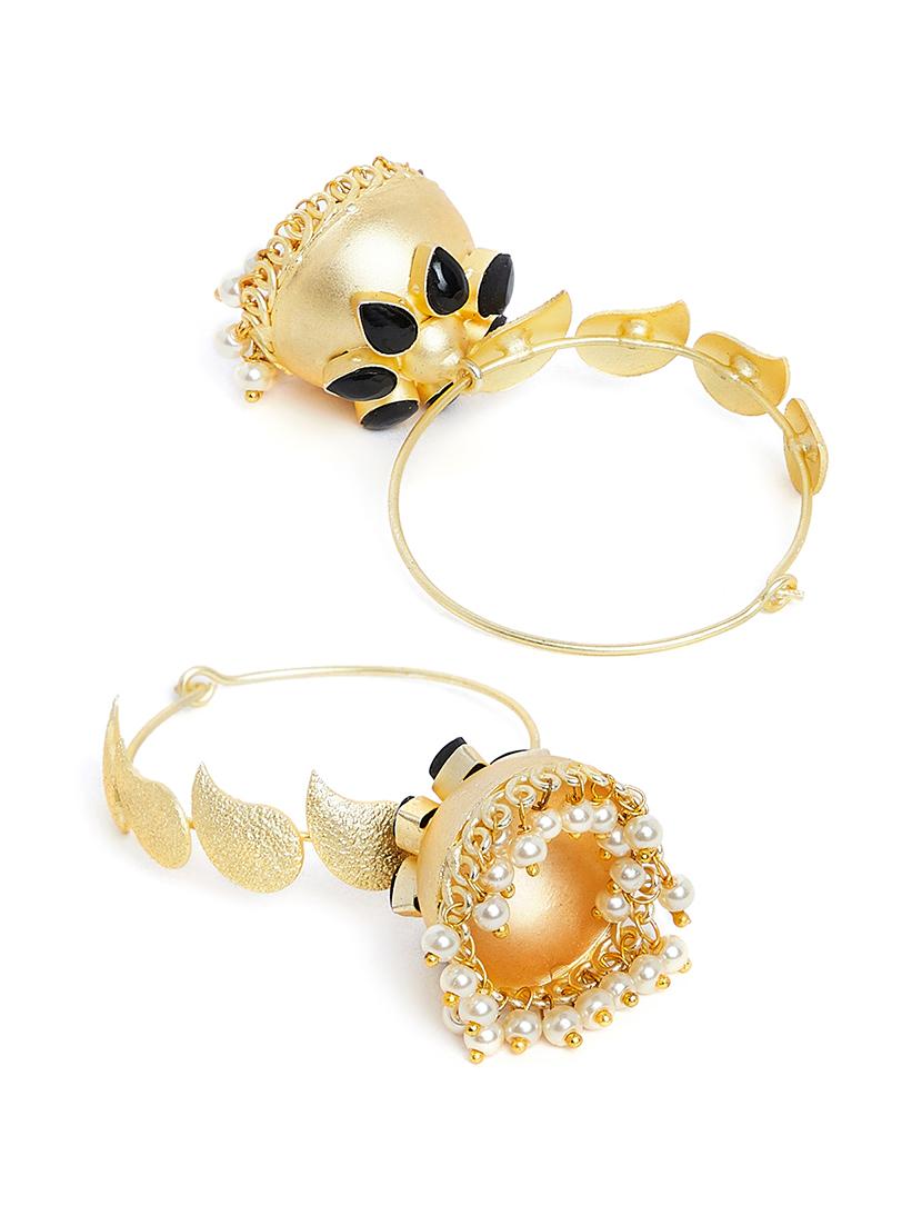 black brass hoop earring - 16889088 - Zoom Image - 2