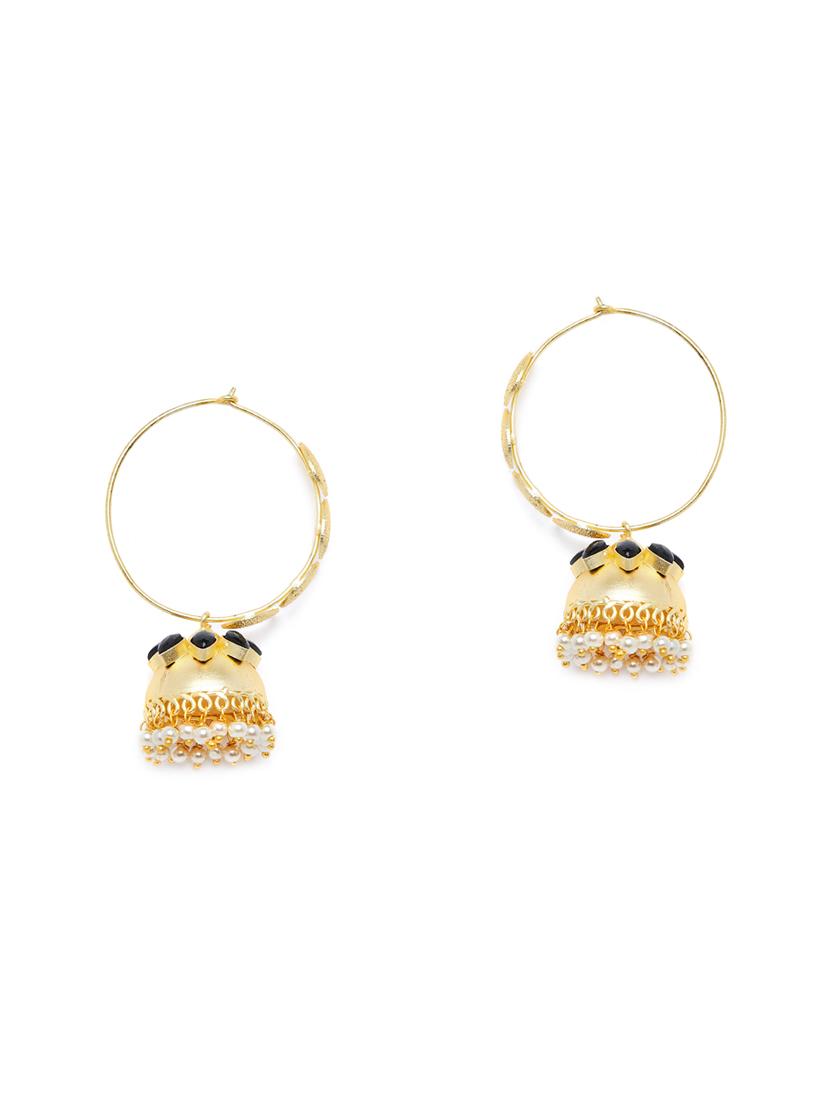 black brass hoop earring - 16889088 - Zoom Image - 3