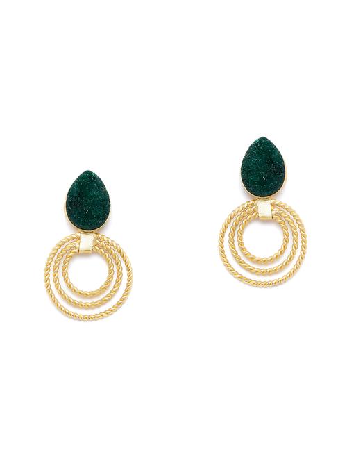 green brass drop earring - 16889089 - Standard Image - 1