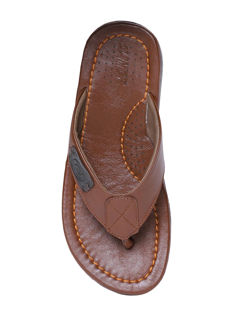 tan toe separator slippers - 16889240 - Zoom Image - 4