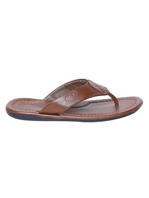 tan leather toe separator slippers - 16889244 - Standard Image - 2