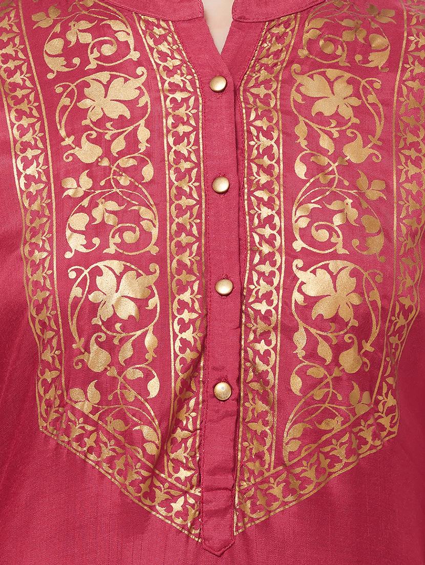 foil print straight kurta - 16889264 - Zoom Image - 4