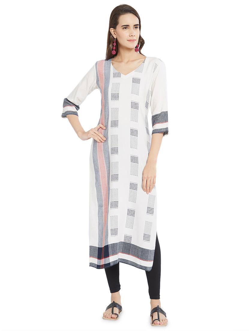 geometric print straight kurta - 16889268 - Zoom Image - 1