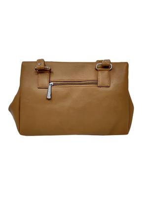 brown leatherette (pu) combo handbag - 16889298 - Standard Image - 3