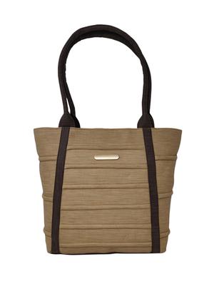 brown leatherette (pu) combo handbag - 16889359 - Standard Image - 4