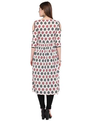 printed a-line kurta - 16889534 - Standard Image - 3