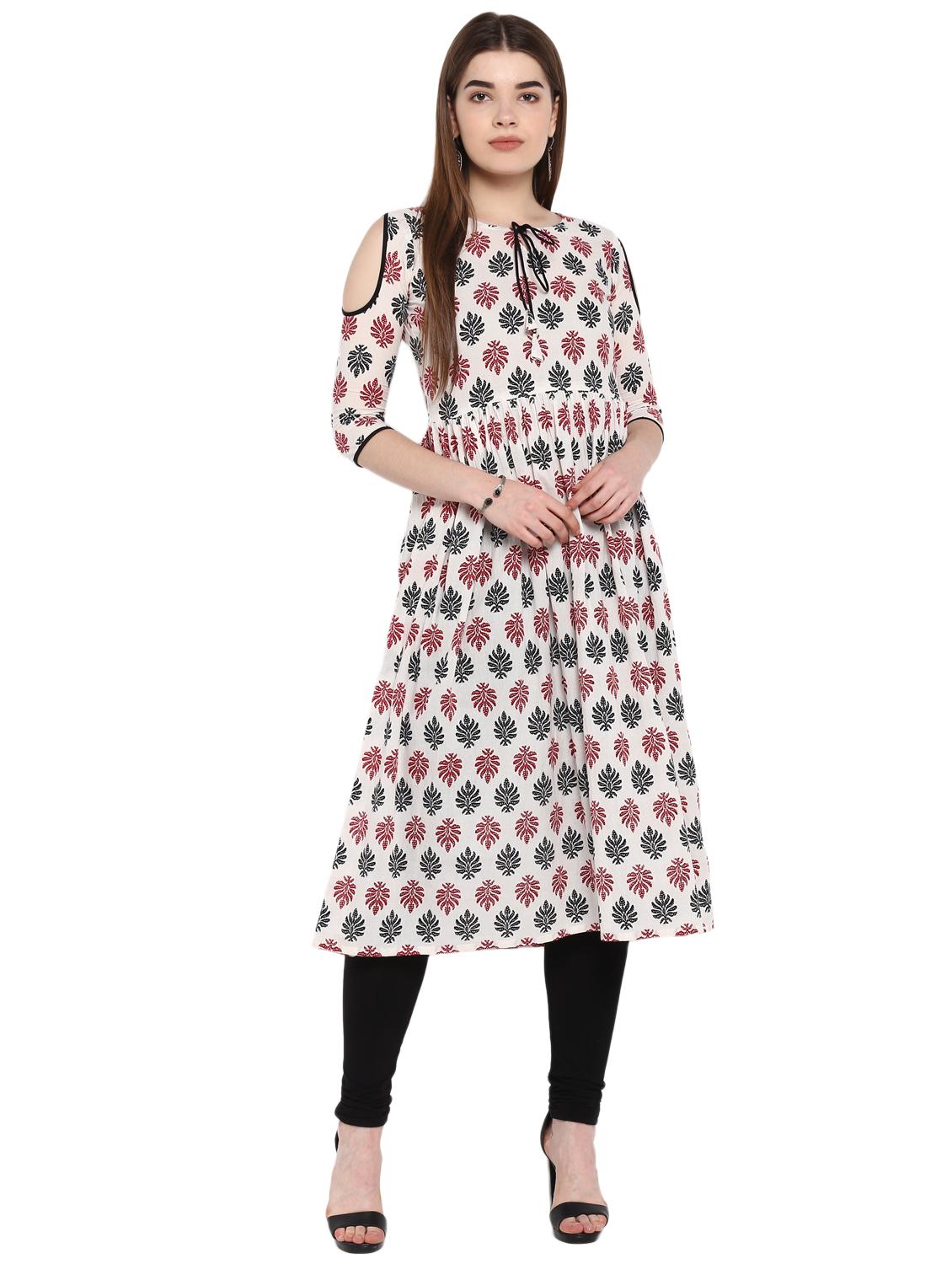 printed a-line kurta - 16889534 - Zoom Image - 1