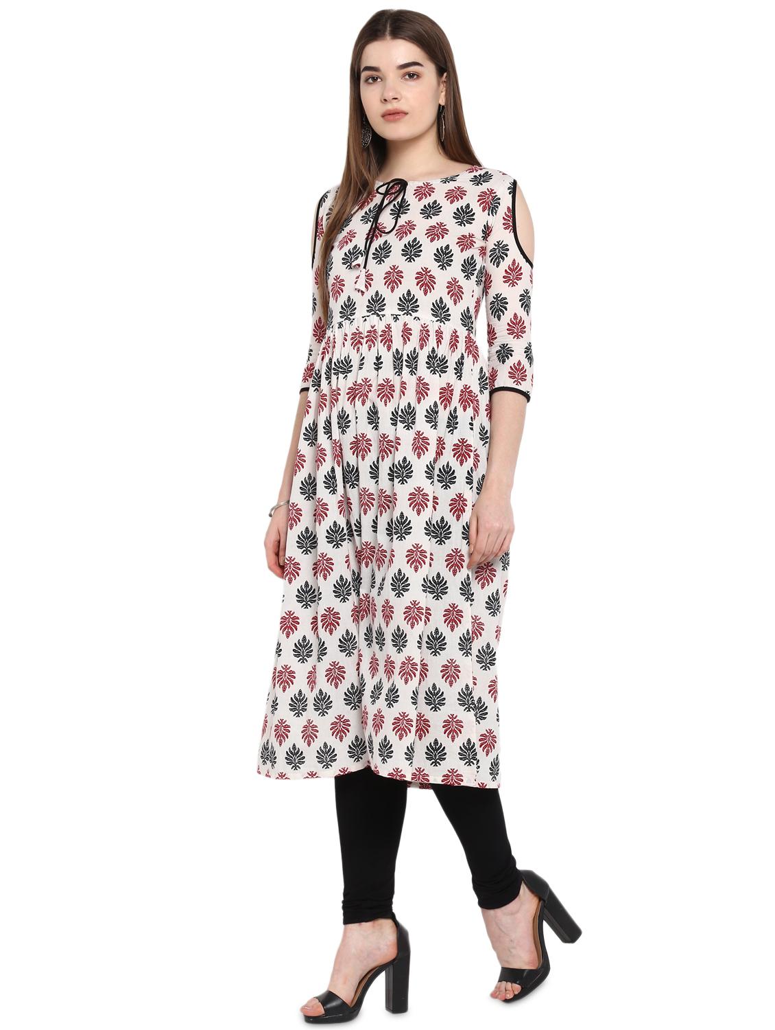 printed a-line kurta - 16889534 - Zoom Image - 2