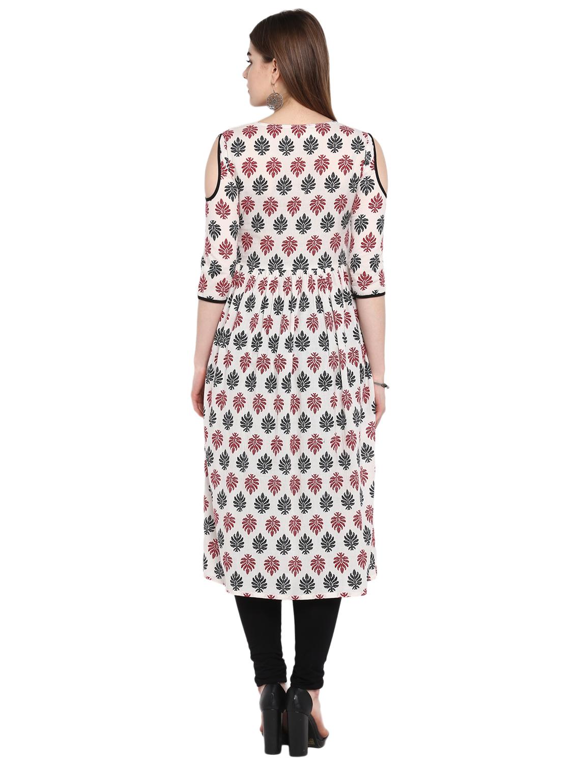 printed a-line kurta - 16889534 - Zoom Image - 3