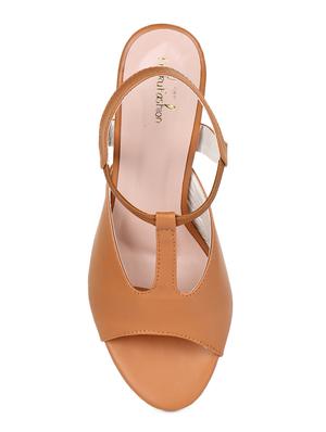 tan back strap sandals - 16889562 - Standard Image - 4
