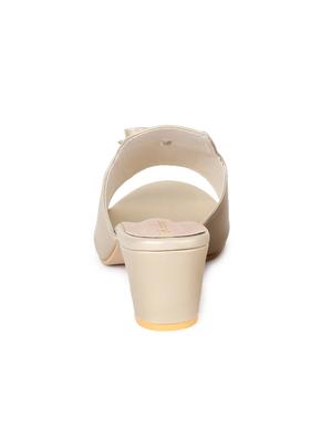 gold slip on sandals - 16889564 - Standard Image - 3