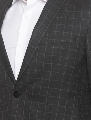 black checkered single breasted formal blazer - 16889567 - Standard Image - 4