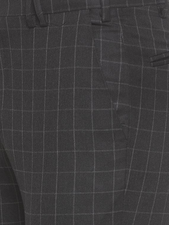 black checkered single breasted formal blazer - 16889567 - Zoom Image - 5