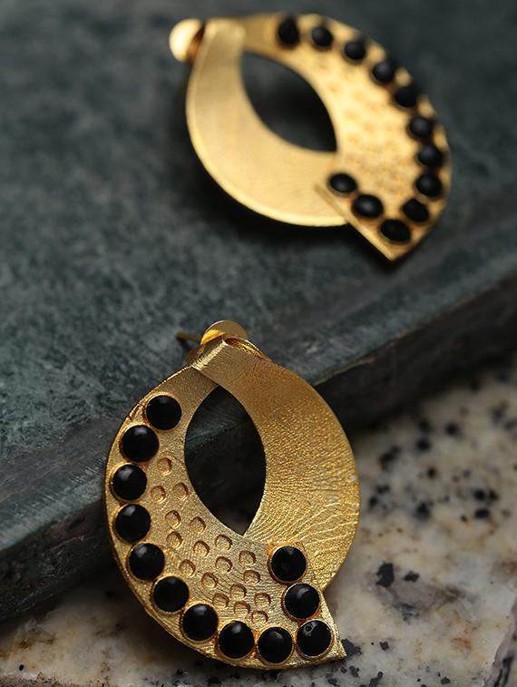 black brass drop earring - 16889712 - Zoom Image - 1