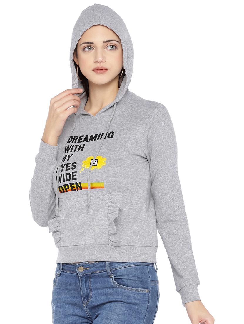 hooded neck graphic sweatshirt - 16889742 - Zoom Image - 2
