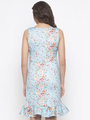 round neck floral a-line dress - 16889793 - Standard Image - 3