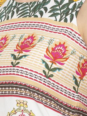 round neck floral a-line dress - 16889798 - Standard Image - 4