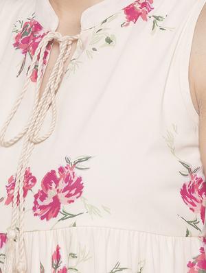 tie up neck floral maxi dress - 16889808 - Standard Image - 4