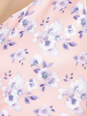single shoulder floral sheath dress - 16889814 - Standard Image - 5