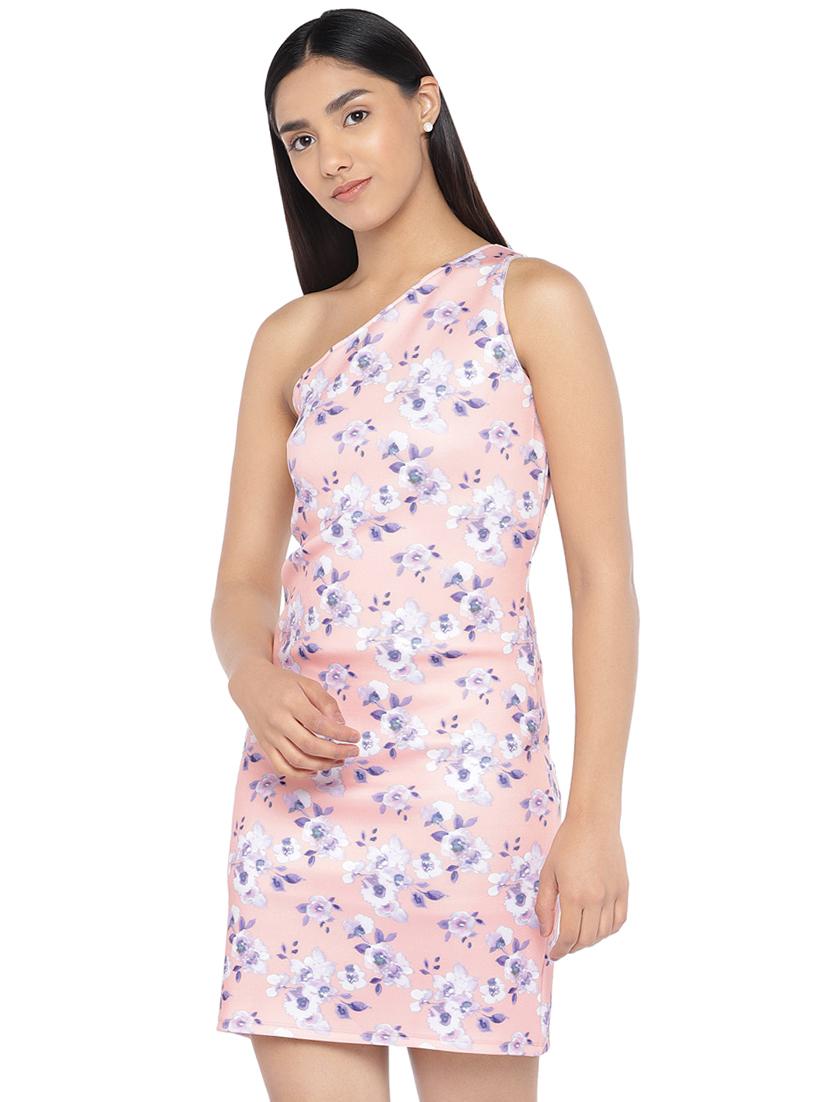single shoulder floral sheath dress - 16889814 - Zoom Image - 2