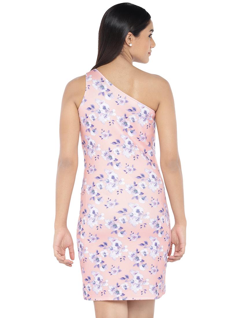 single shoulder floral sheath dress - 16889814 - Zoom Image - 3