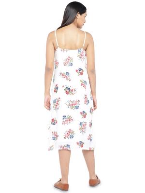 v-neck floral a-line dress - 16889818 - Standard Image - 3