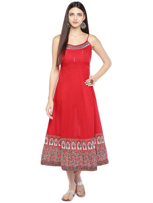 embroidered detail cami neck a-line dress - 16889832 - Standard Image - 1
