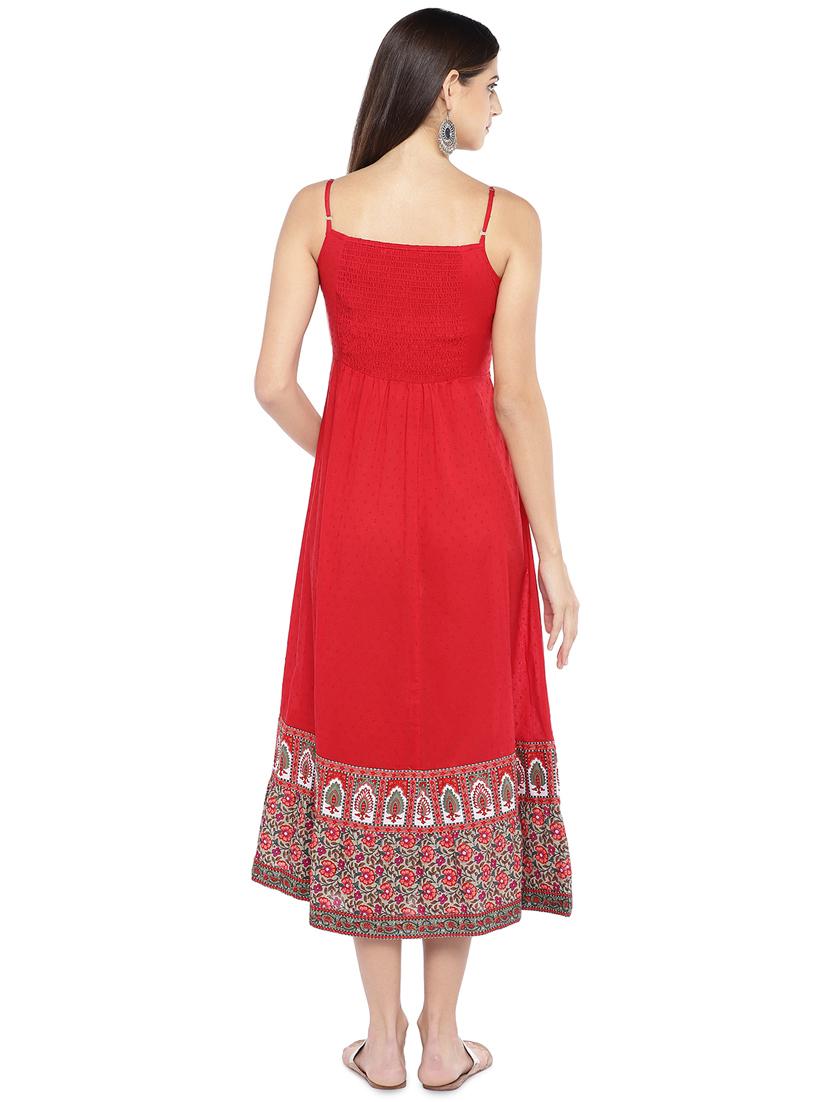 embroidered detail cami neck a-line dress - 16889832 - Zoom Image - 3