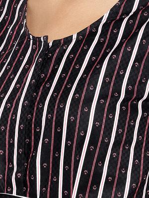 tie front striped a-line dress - 16889849 - Standard Image - 5
