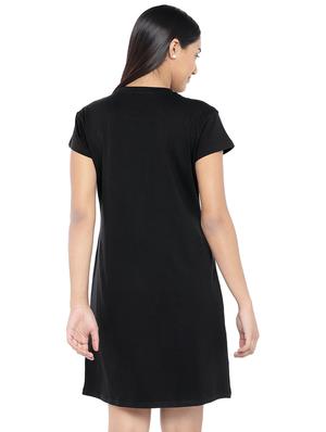 crew neck graphic a-line dress - 16889869 - Standard Image - 3