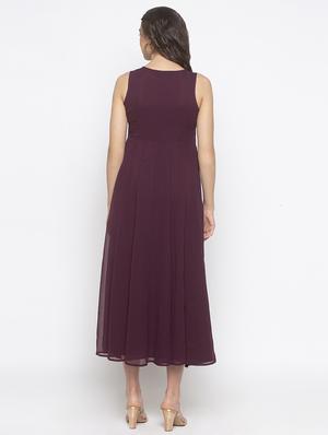 embroidered detail flared dress - 16889886 - Standard Image - 3