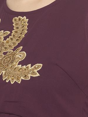 embroidered detail flared dress - 16889886 - Standard Image - 4