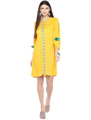 pom pom detail a-line dress - 16889891 - Standard Image - 4