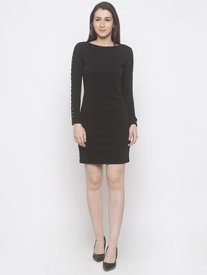 pearl embellished sleeved bodycon dress - 16889892 - Standard Image - 4